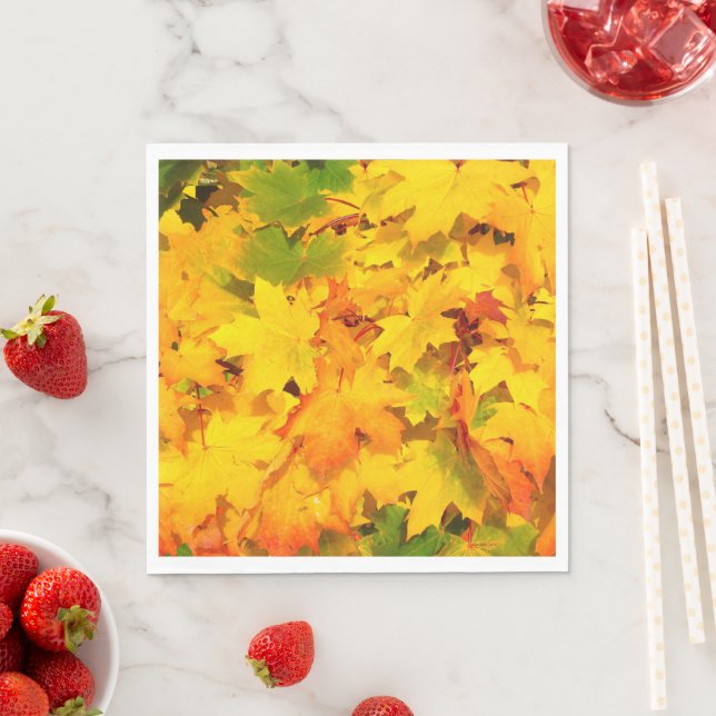 Serviette en papier pour déjeuner standard Autumn  (En situation)