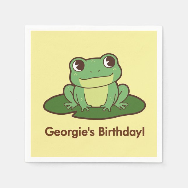 Serviette en papier pour fête d'anniversaire de gr (Devant)