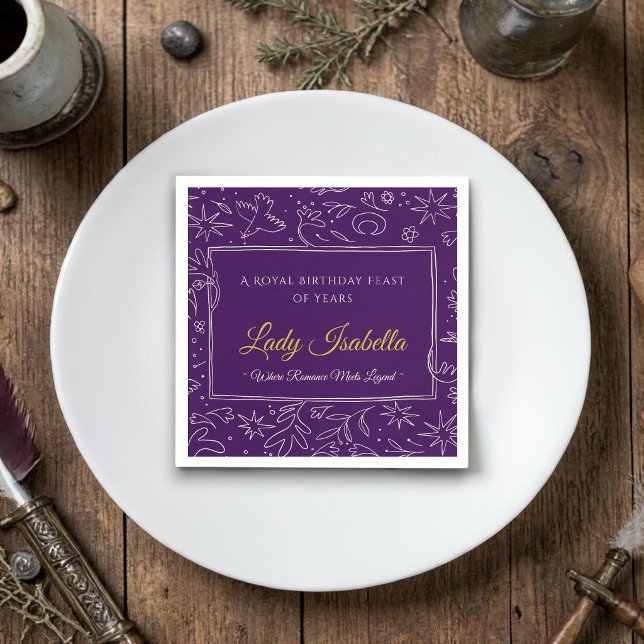 Serviette en papier pour fête d'anniversaire royal (Créateur téléchargé)