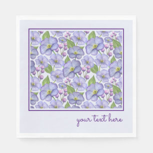 Serviette en papier pour jardin de fleurs violette