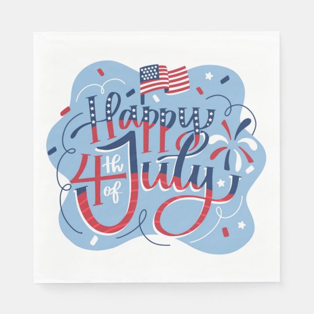 Serviette en papier pour la fête de l'indépendance (Devant)
