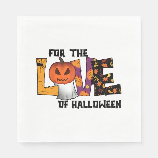 Serviette En Papier Pour l'amour d'Halloween (Devant)