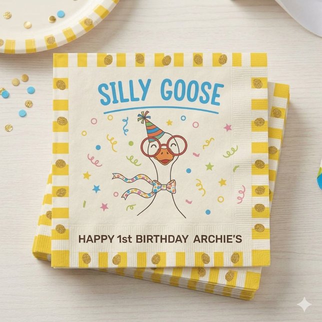 Serviette en papier pour le 1er anniversaire de Si (Créateur téléchargé)