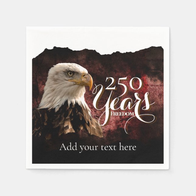 Serviette en papier pour le 250e anniversaire de l (Devant)