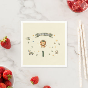 Serviette en papier pour le premier anniversaire d