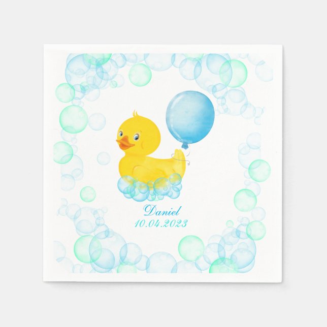 Serviette en papier pour le premier anniversaire d (Devant)