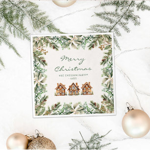 Serviette en papier pour les fêtes de Noël au pain