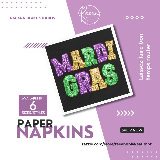 Serviette en papier pour Mardi Gras (Créateur téléchargé)