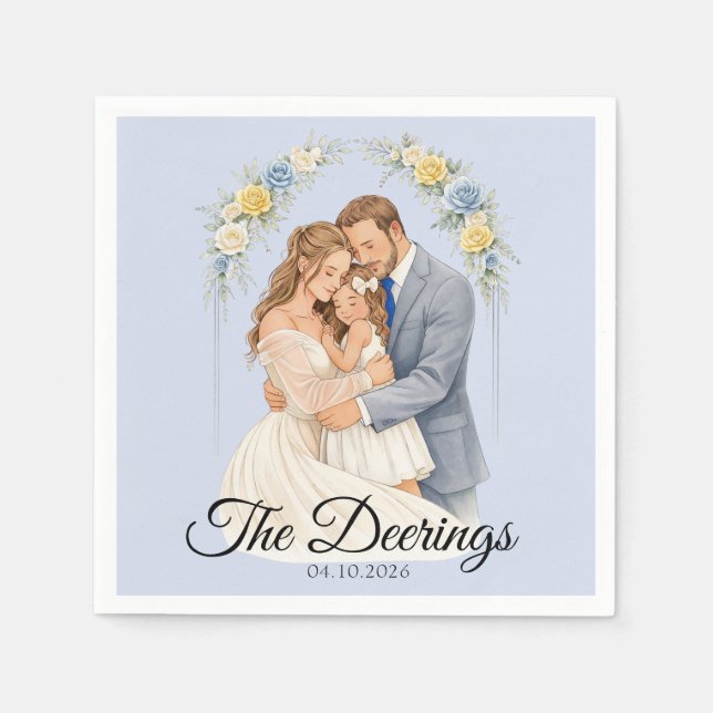 Serviette en papier pour mariage (Devant)