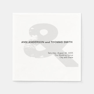 Serviette en papier pour mariage moderne rustique 