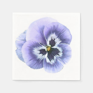 Serviette En Papier Pourpre de visage de pensée