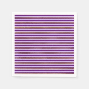 Serviette En Papier Pourpre et fête d'anniversaire de rayures de