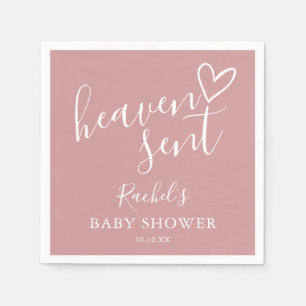 Serviette En Papier Poussière de rose rose ciel envoyée pour Baby Show