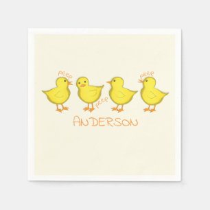 Serviette En Papier Poussins Papier à Cocktail standard serviettes