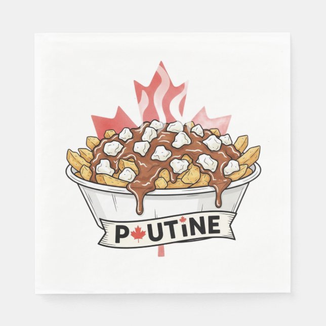 Serviette En Papier Poutine (Devant)