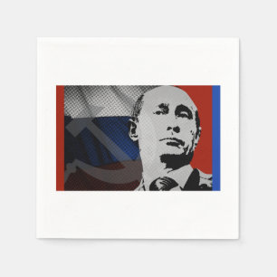 Serviette En Papier Poutine avec drapeau russe