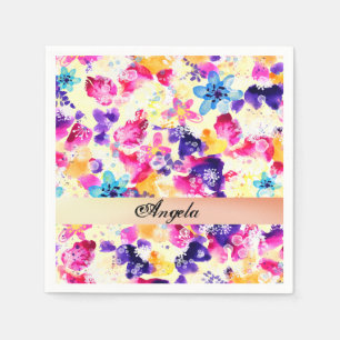Serviette En Papier Prairie de fleurs sauvages Fleurs shabby