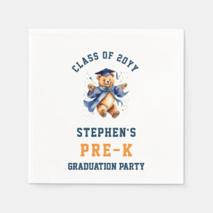 Serviette En Papier Pré-K Graduation Cute Teddy Party