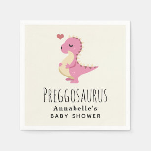 Serviette En Papier Preggosaurus Cute Dinosaur Baby shower fille