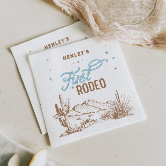 Serviette En Papier Premier anniversaire de Rodéo (Créateur téléchargé)