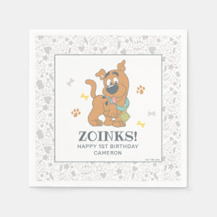 Serviette En Papier Premier anniversaire de Scooby-Doo