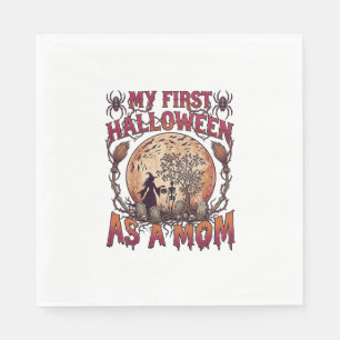 Serviette En Papier Premier Halloween en tant que sorcière maman squel