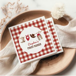 Serviette En Papier Premier Rodéo Cow-boy Occidental 1er Anniversaire