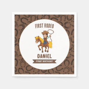 Serviette En Papier Premier Rodeo Cowboy 1er anniversaire
