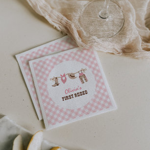 Serviette En Papier Premier Rodéo Rose Western Cowboy 1er Anniversaire