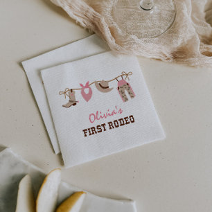 Serviette En Papier Premier Rodeo Western Cowboy 1er Anniversaire Napl