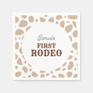 Serviette En Papier Premier Rodéo Wild West Beige Boy Premier annivers