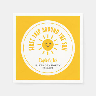 Serviette En Papier Premier tour du soleil de Sunshine 1er anniversair