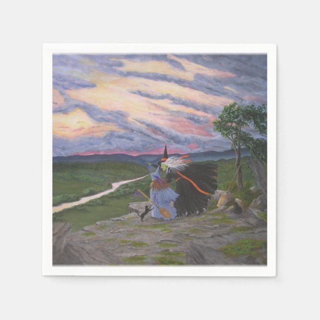 Serviette En Papier "Premier vol !" (Devant)