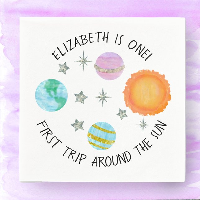 Serviette En Papier Premier voyage autour de l'Anniversaire de la Sun  (Créateur téléchargé)
