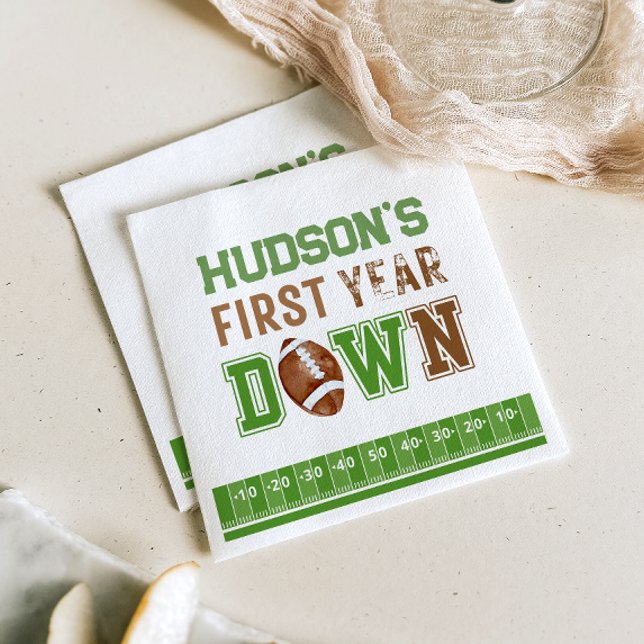 Serviette En Papier Première année Football bas 1er anniversaire (Créateur téléchargé)