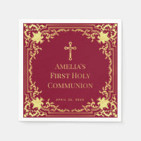 Première Communion Fille Bourgogne Faux Gold Vinta