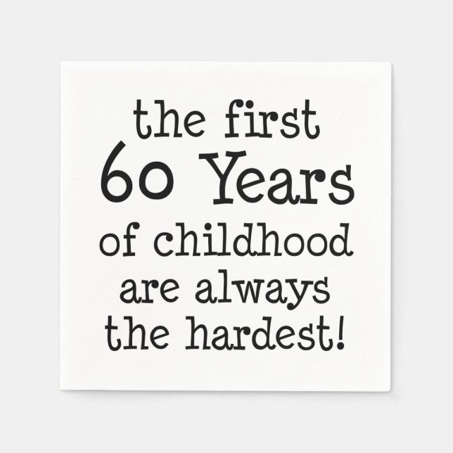 Serviette En Papier Premières 60 Années De Serviettes Pour Enfants (Devant)