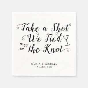 Serviette En Papier Prenez un coup de poing Mariage Cocktail Boisson