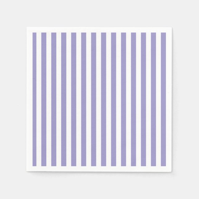 Serviette En Papier Préppy à bande violette (Devant)