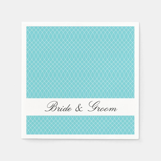 Serviette En Papier Preppy Aqua Spiral (Devant)