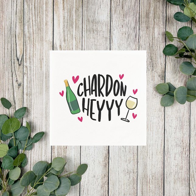 Serviette En Papier Preppy Chardonnay Funny (Créateur téléchargé)