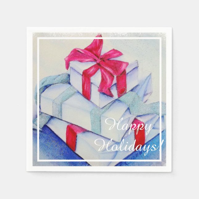 Serviette En Papier Présentations pour la fête de Noël (Devant)