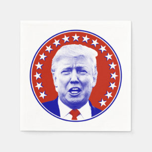 Serviette En Papier Président Donald Trump en rouge