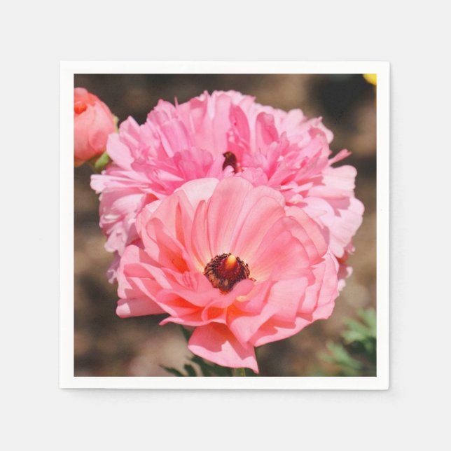 Serviette En Papier Presse en rose (Devant)