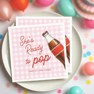 Serviette En Papier Prêt À Pop Soda Pop Cola Girl Baby shower