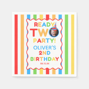 Serviette En Papier Prêt pour une fête d'anniversaire de 2 ans photo c