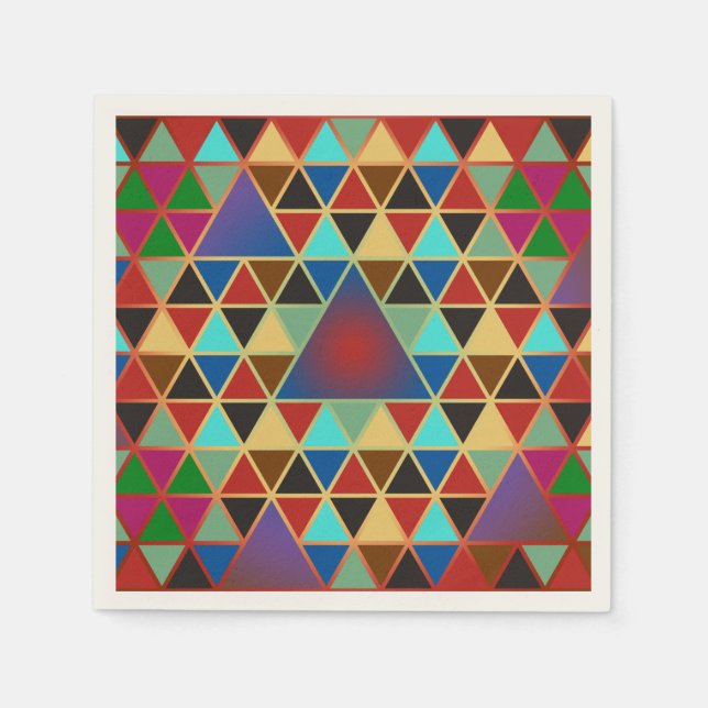 Serviette En Papier Pretty triangle pattern III + your ideas (Devant)