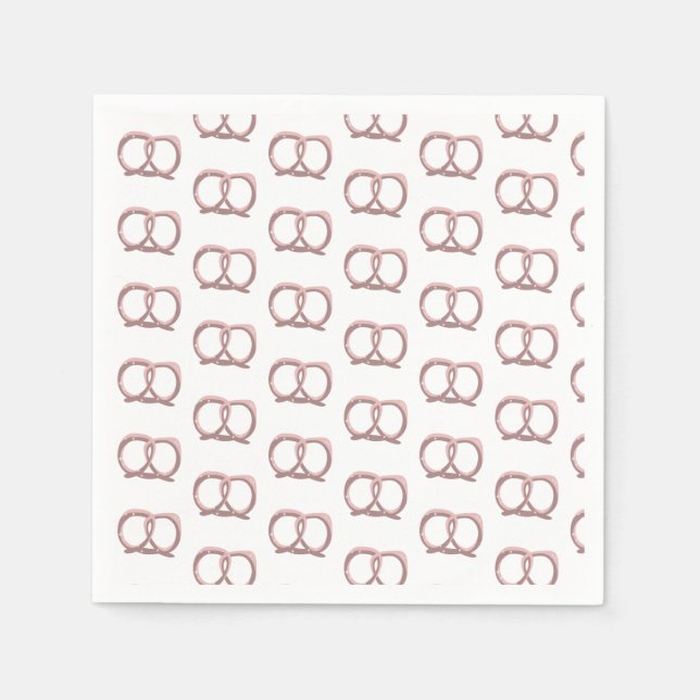 Serviette En Papier Pretzel Salé Twist Motif Party (Devant)