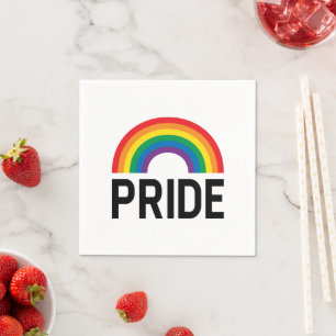 Serviette En Papier Pride arc-en-ciel