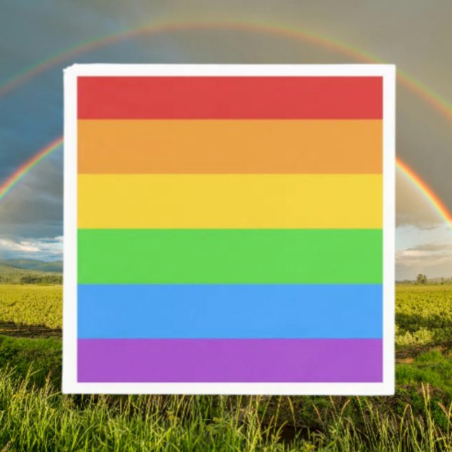 Serviette En Papier Pride Pop : Drapeau Arc-en-Ciel (Créateur téléchargé)